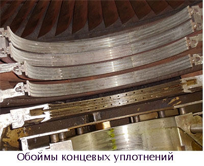 фото обоймы концевых уплотнений турбины